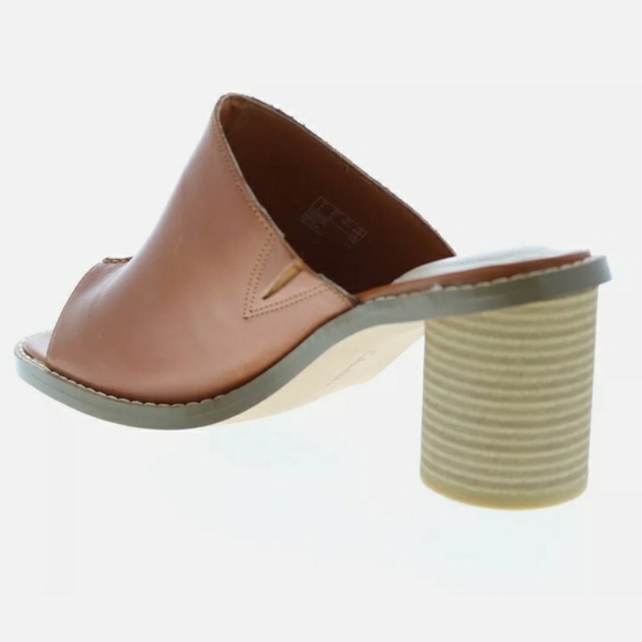 CLARKS GLACIER CHIC TAN GENUINE LEATHER MULES SZ 9.5 🌟 🌟 - Picture 6 of 11